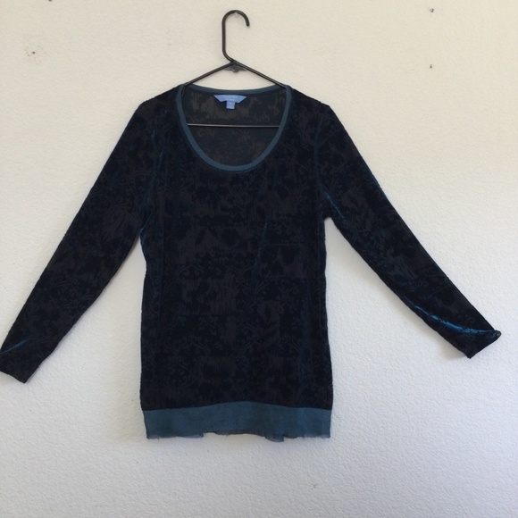 Swoop Neck Multi Facetted Long Sleeve Blouse - Picture 5 of 5